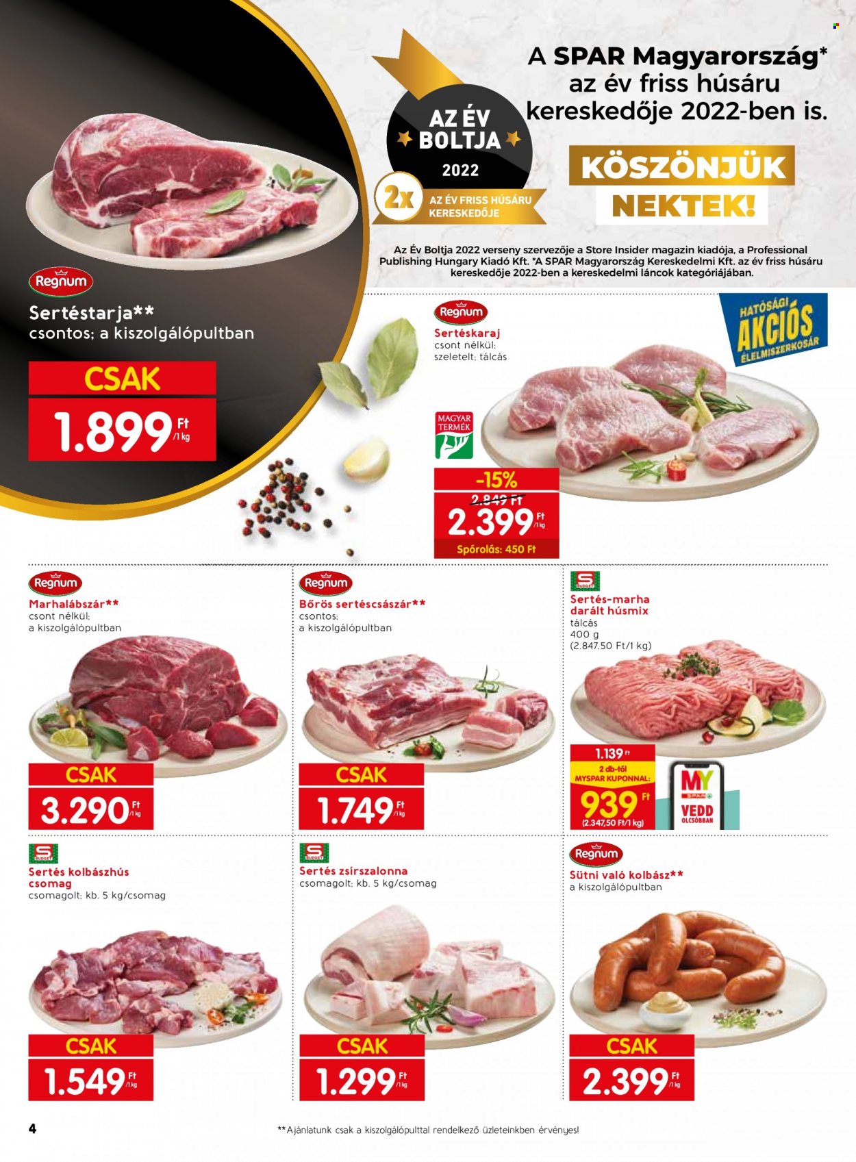 SPAR akciós újságok - 2023.11.16 - 2023.11.22. Oldal 4