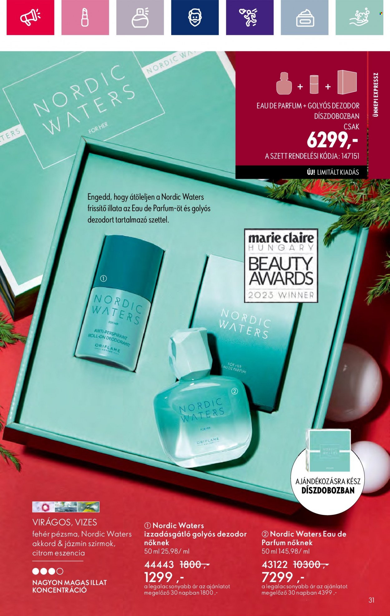 Oriflame akciós újságok - 2023.11.15 - 2023.12.05. Oldal 31