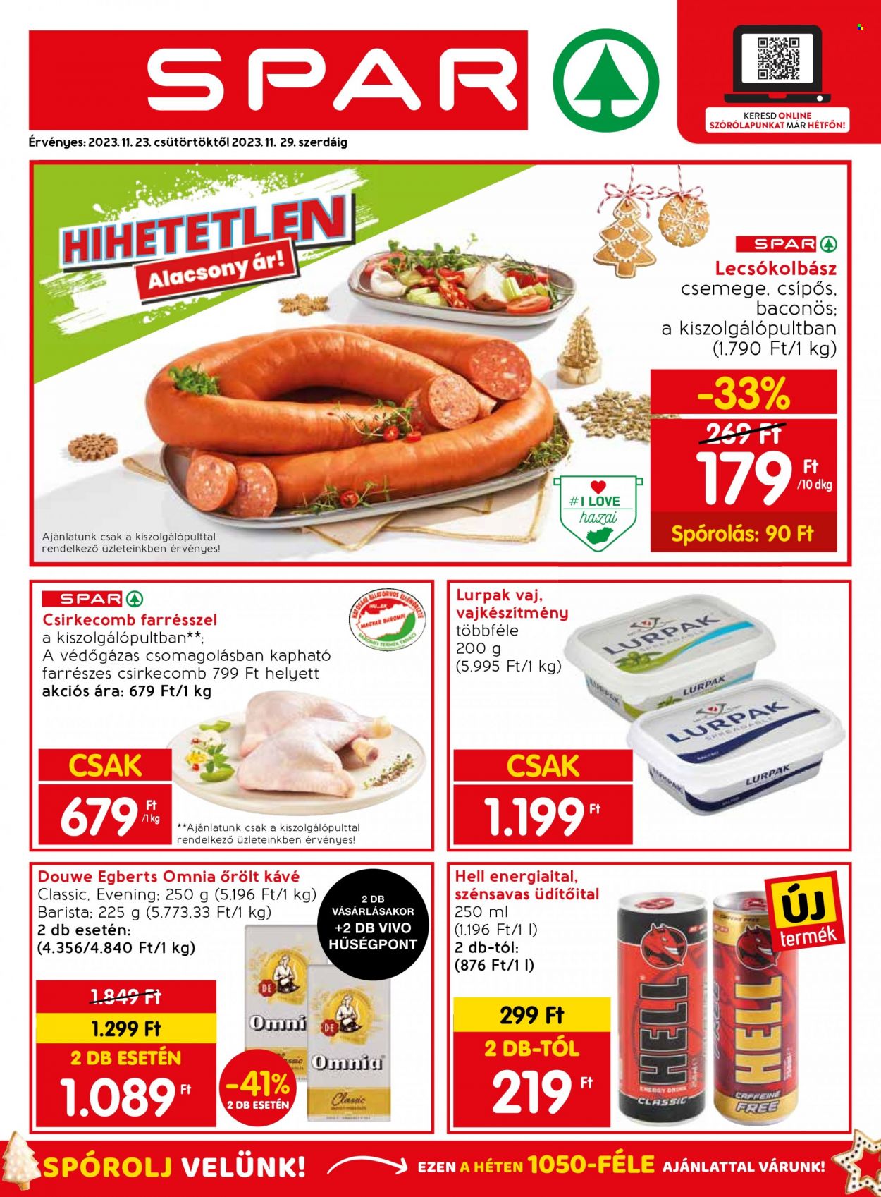 SPAR akciós újságok - 2023.11.23 - 2023.11.29. Oldal 1