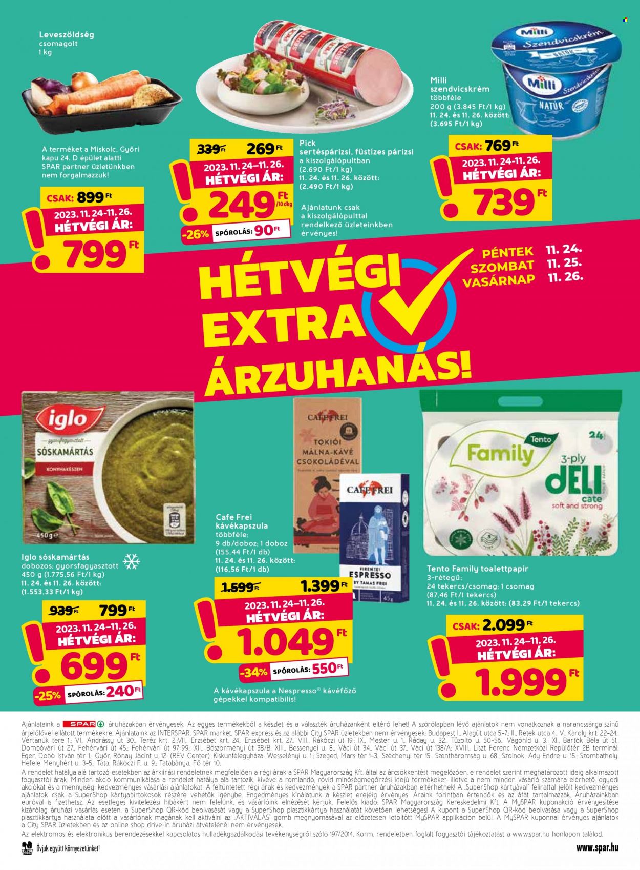 SPAR akciós újságok - 2023.11.23 - 2023.11.29. Oldal 20