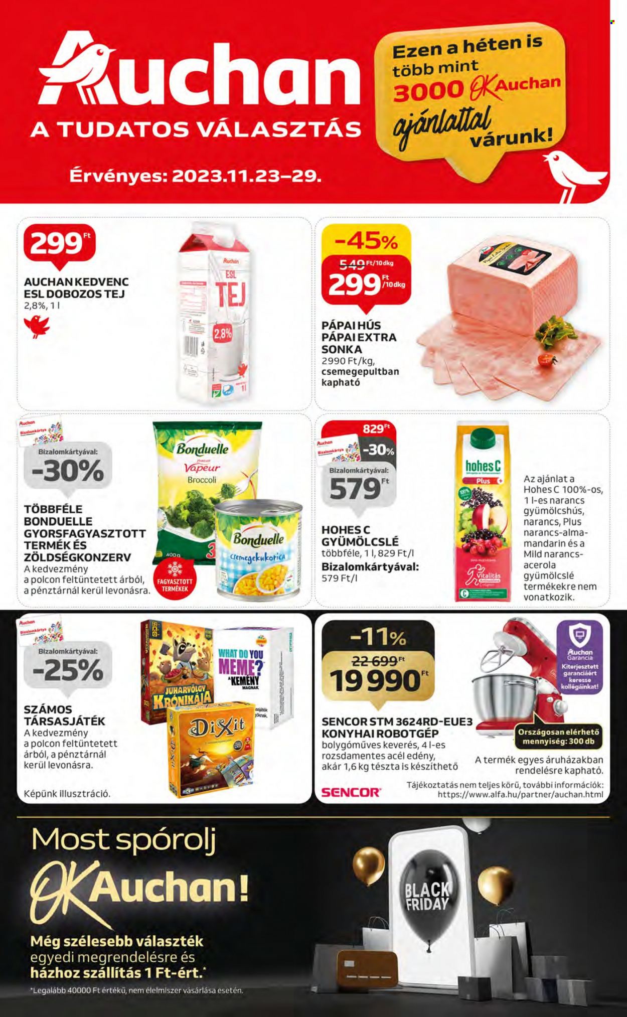 Auchan akciós újságok - 2023.11.23 - 2023.11.29. Oldal 1
