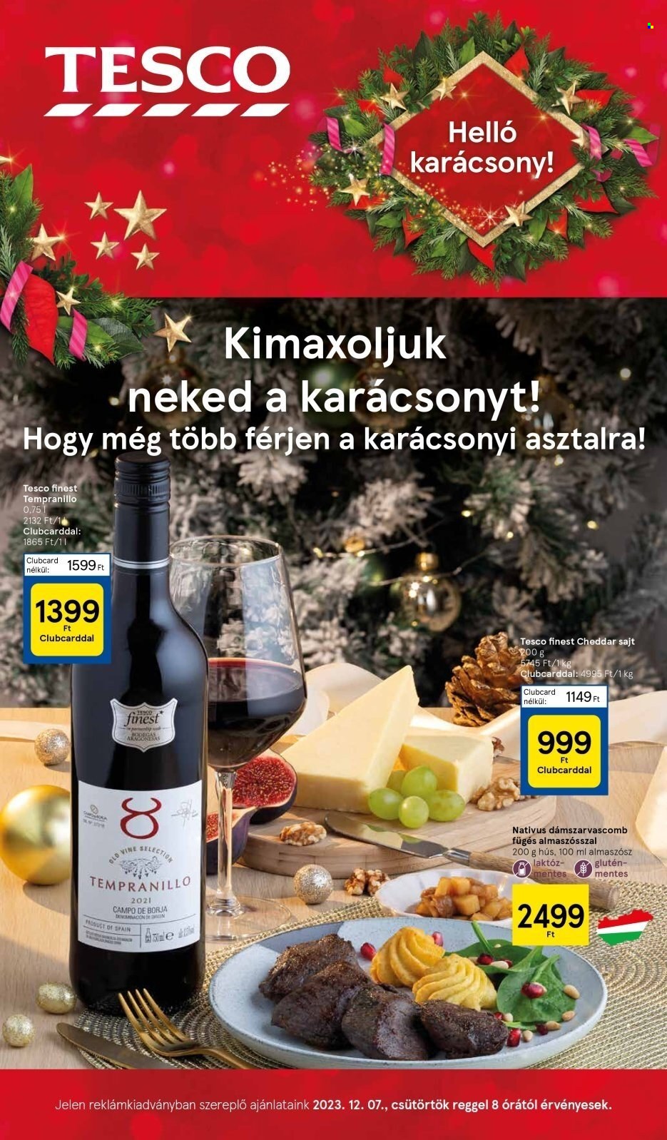 TESCO akciós újságok - 2023.12.07 - 2023.12.31. Oldal 1