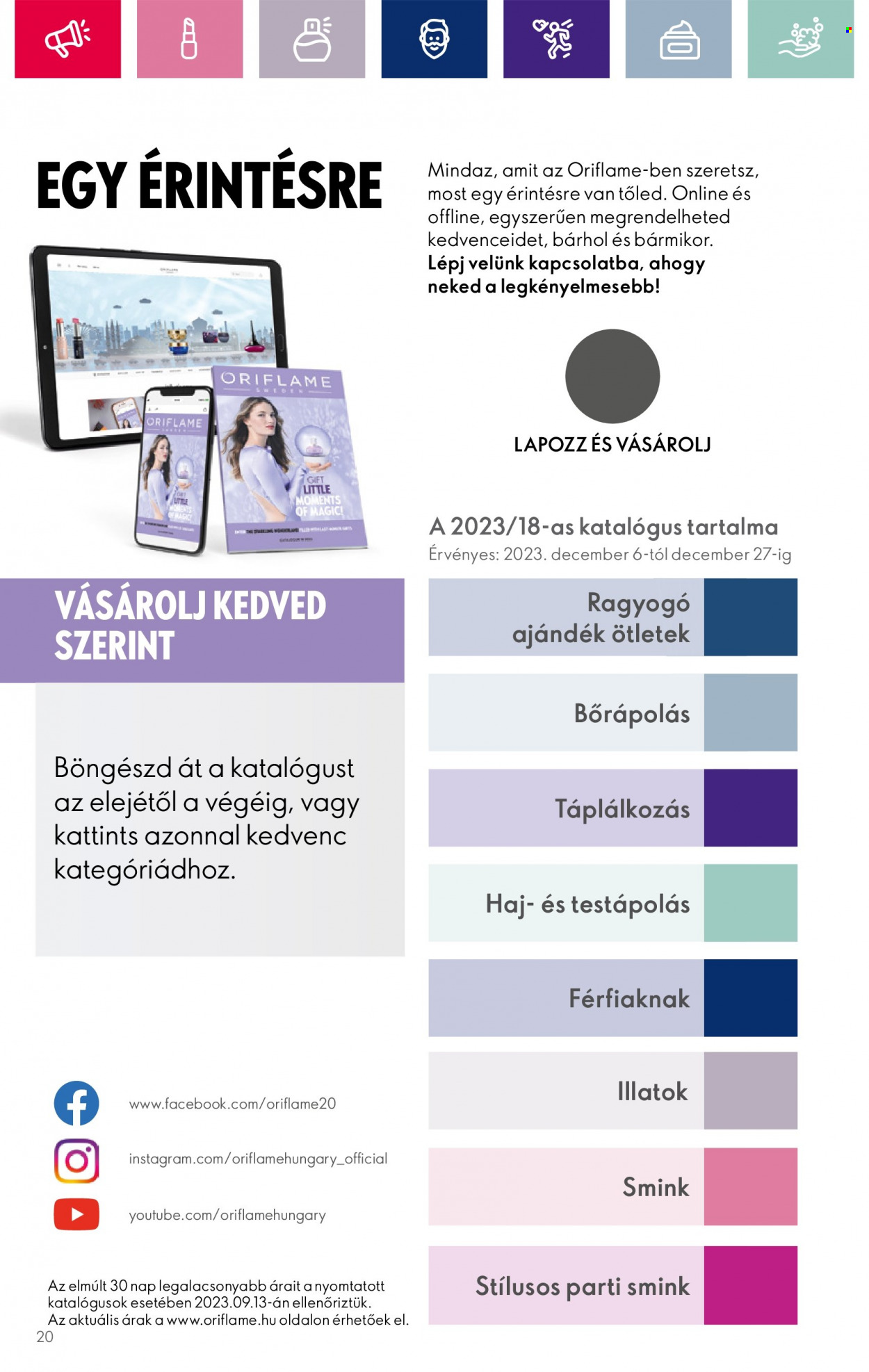 Oriflame akciós újságok - 2023.12.06 - 2023.12.27. Oldal 20