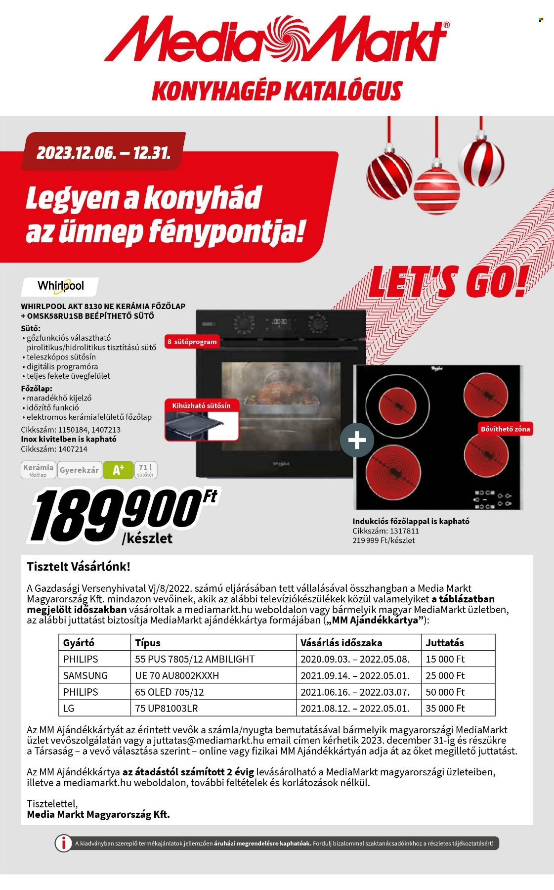 MediaMarkt akciós újságok - 2023.12.06 - 2023.12.31. Oldal 1