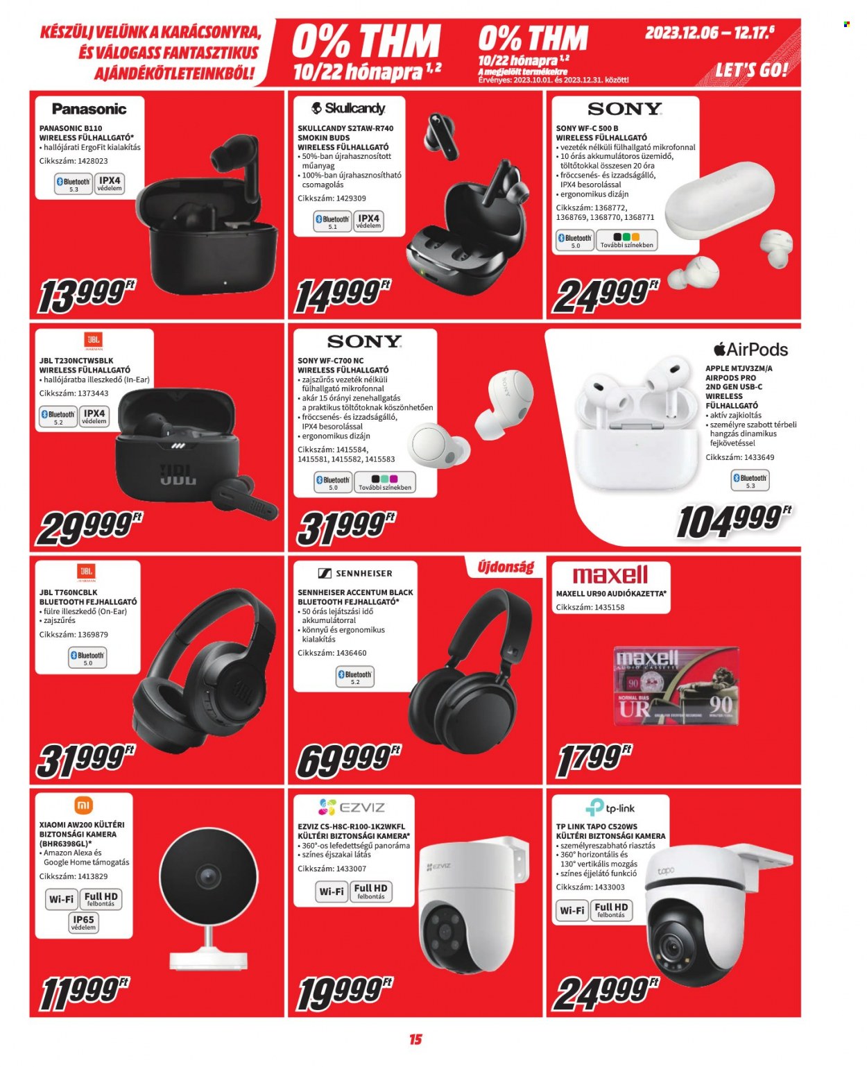 MediaMarkt akciós újságok - 2023.12.06 - 2023.12.17. Oldal 15