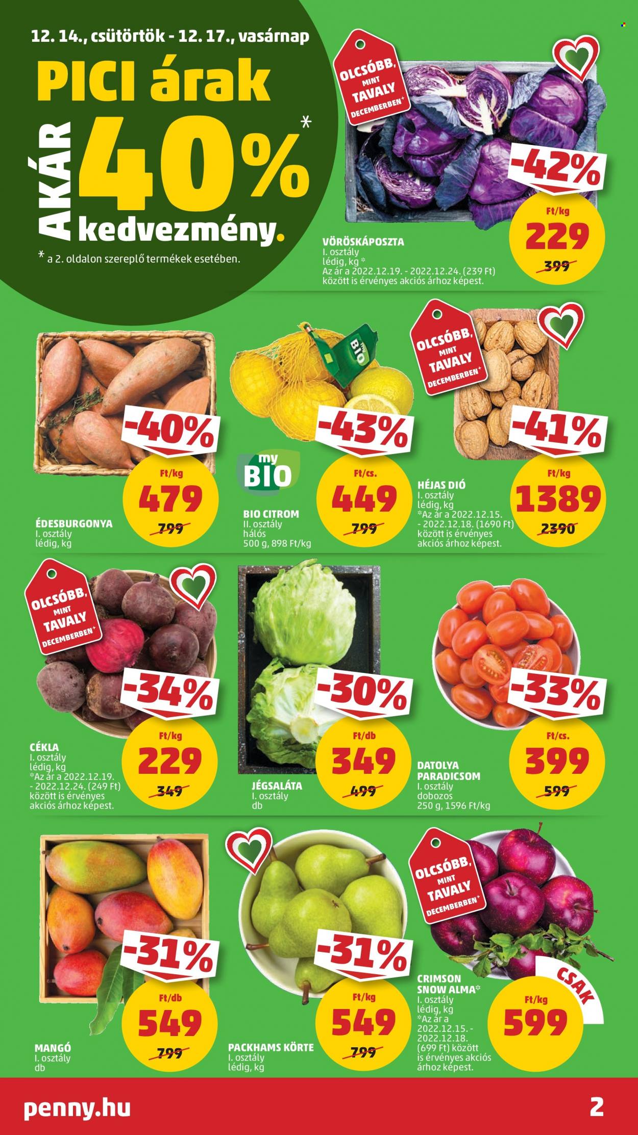 Penny Market akciós újságok - 2023.12.14 - 2023.12.23. Oldal 2