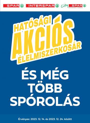 Újság SPAR - 2023.12.14 - 2023.12.24.