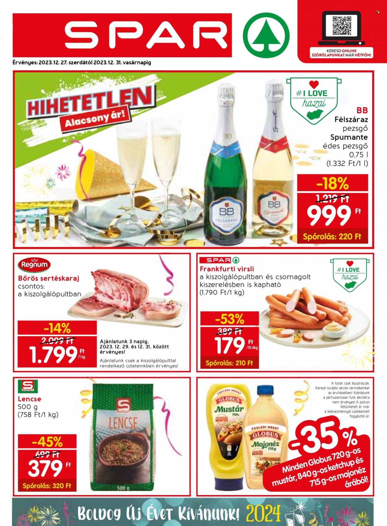 SPAR akciós újságok - 2023.12.27 - 2023.12.31. Oldal 1