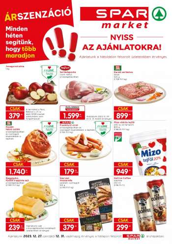 Újság SPAR market - 2023.12.27 - 2023.12.31.