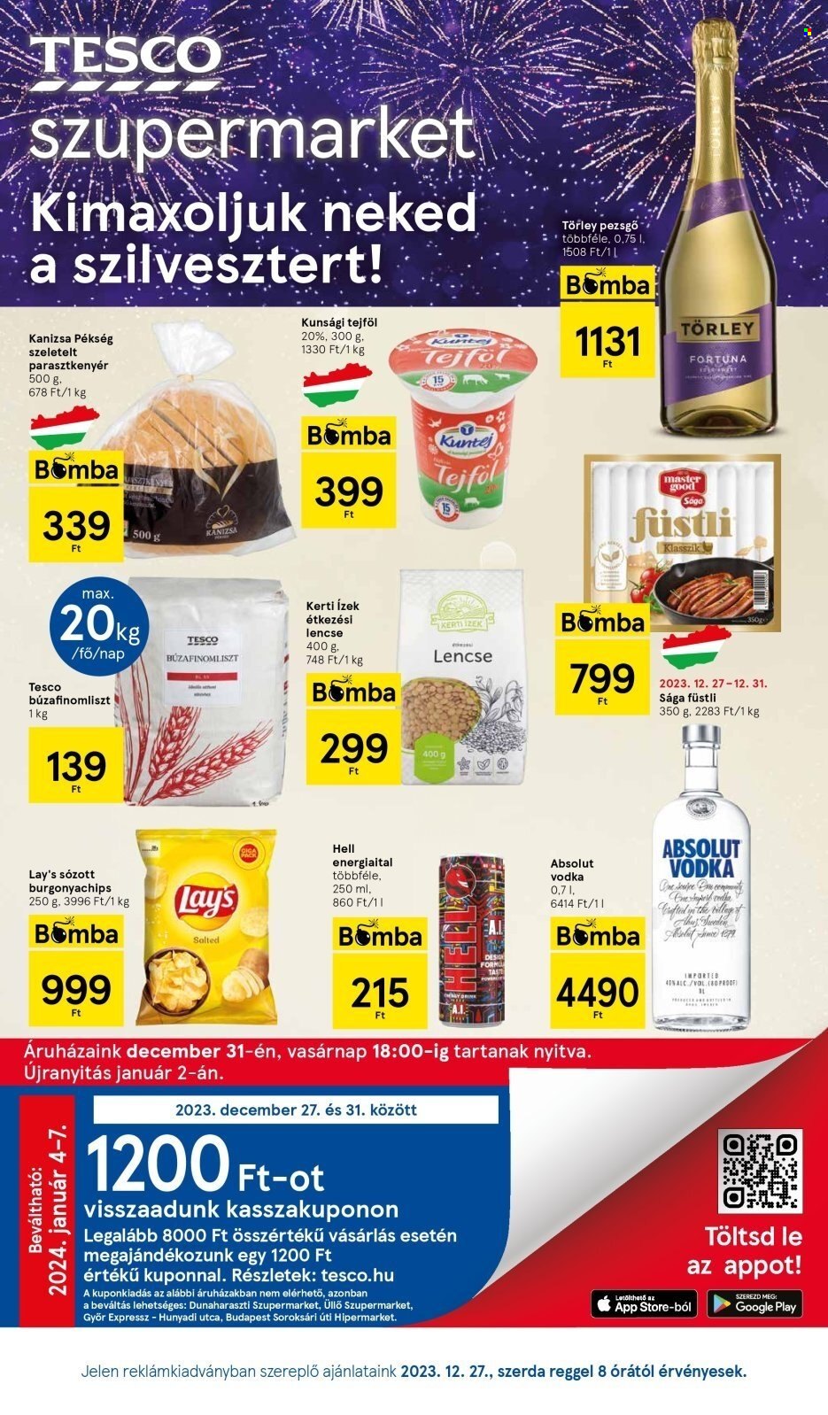TESCO akciós újságok - 2023.12.27 - 2024.01.03. Oldal 1