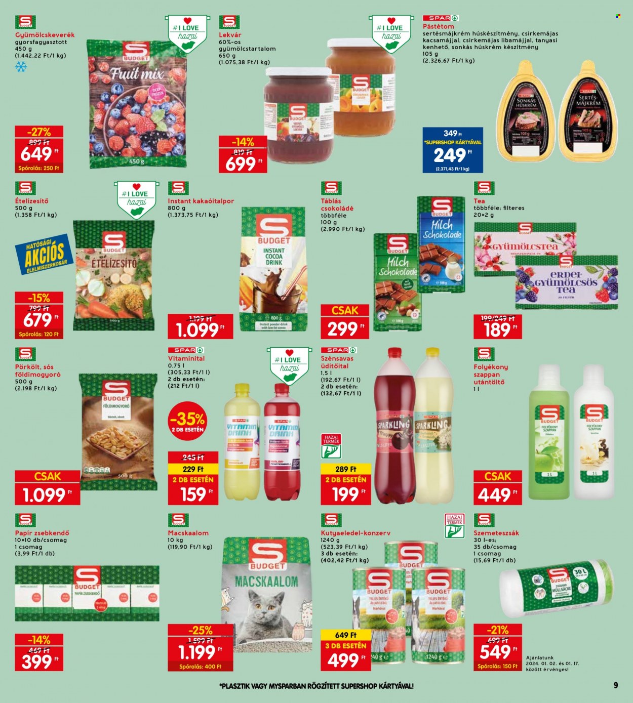 INTERSPAR akciós újságok - 2024.01.02 - 2024.01.10. Oldal 9