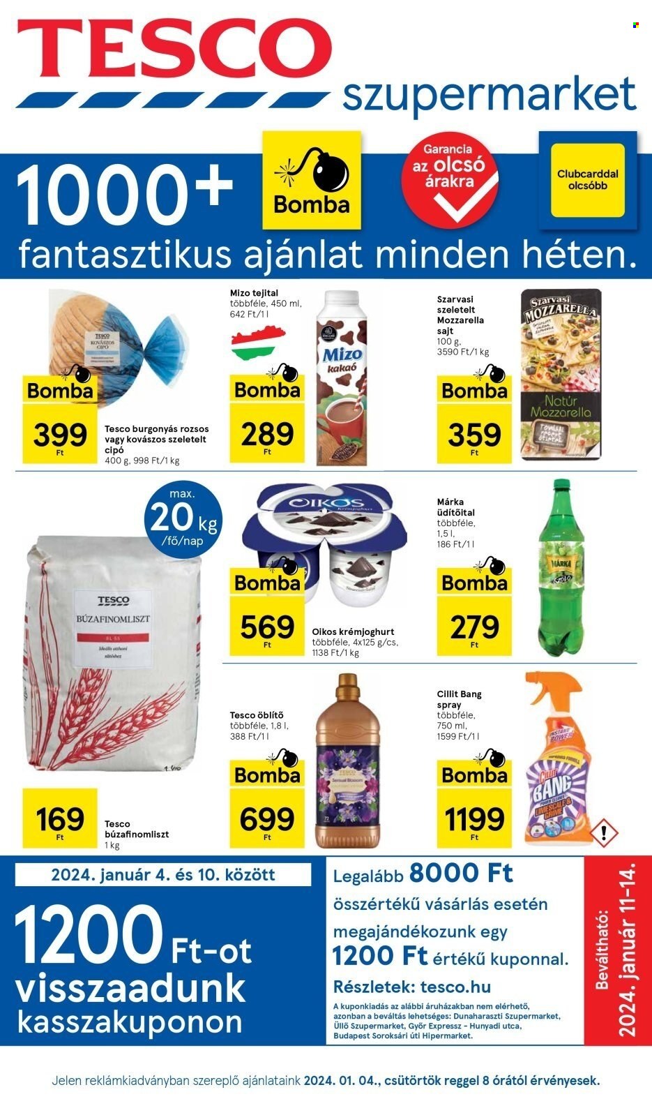 TESCO akciós újságok - 2024.01.04 - 2024.01.10. Oldal 1