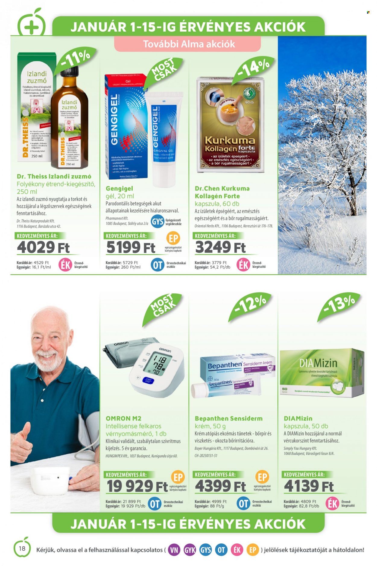 Alma Gyógyszertárak akciós újságok - 2024.01.01 - 2024.01.31. Oldal 18