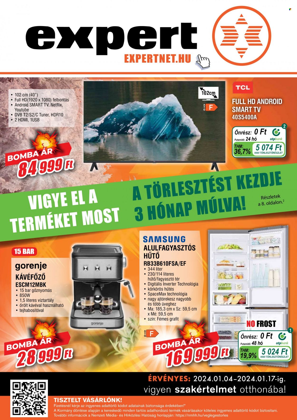 Expert akciós újságok - 2024.01.04 - 2024.01.17. Oldal 1