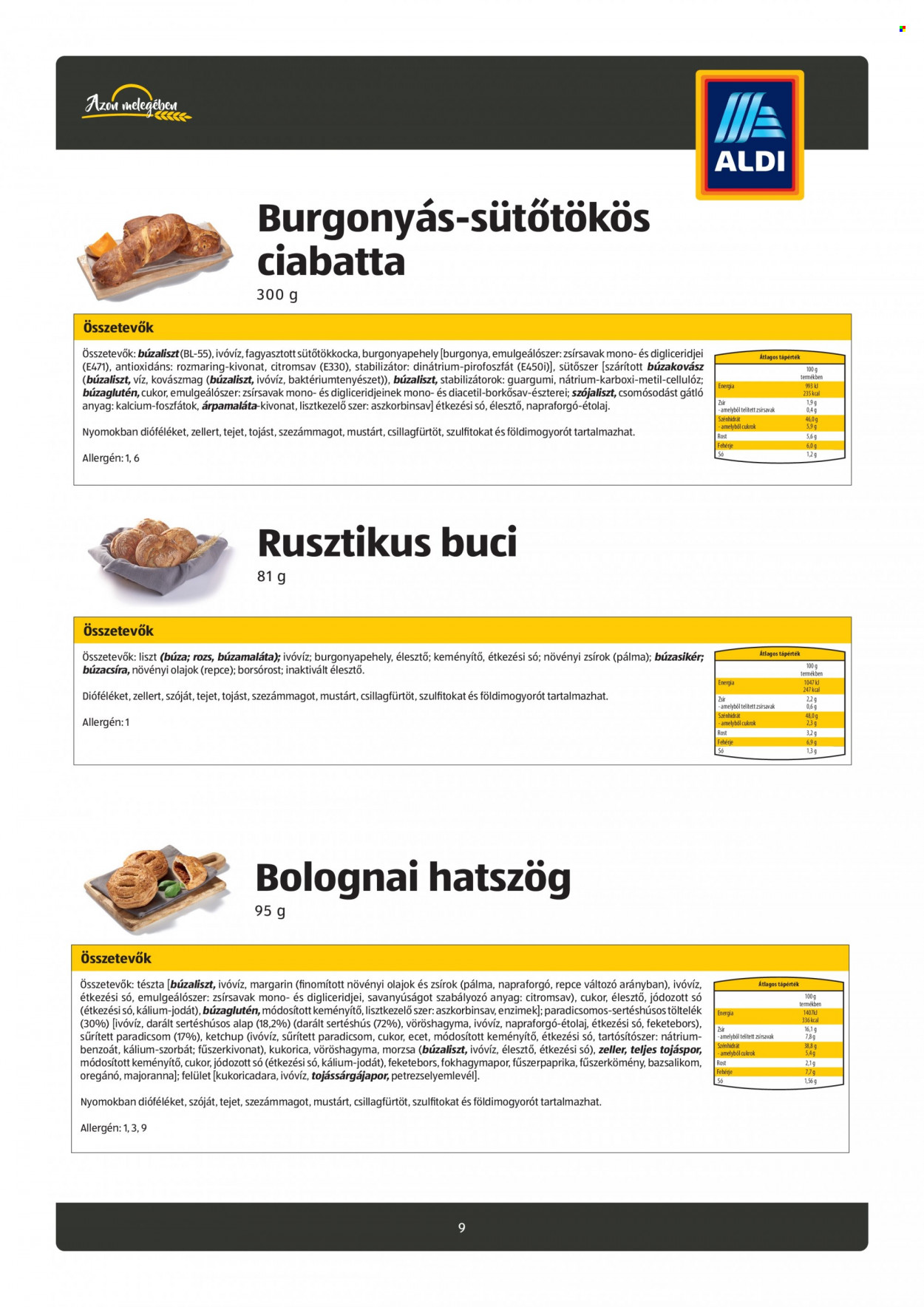 Aldi akciós újságok. Oldal 9
