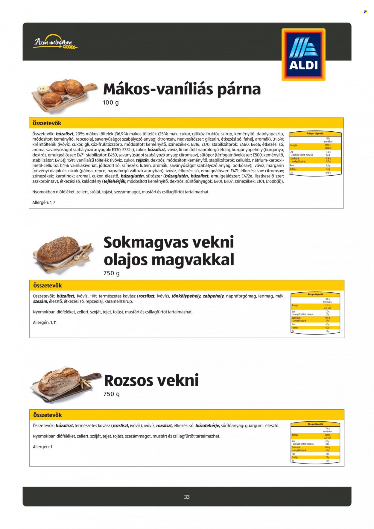 Aldi akciós újságok. Oldal 33