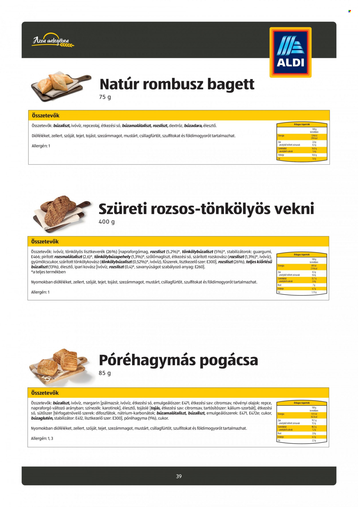 Aldi akciós újságok. Oldal 39