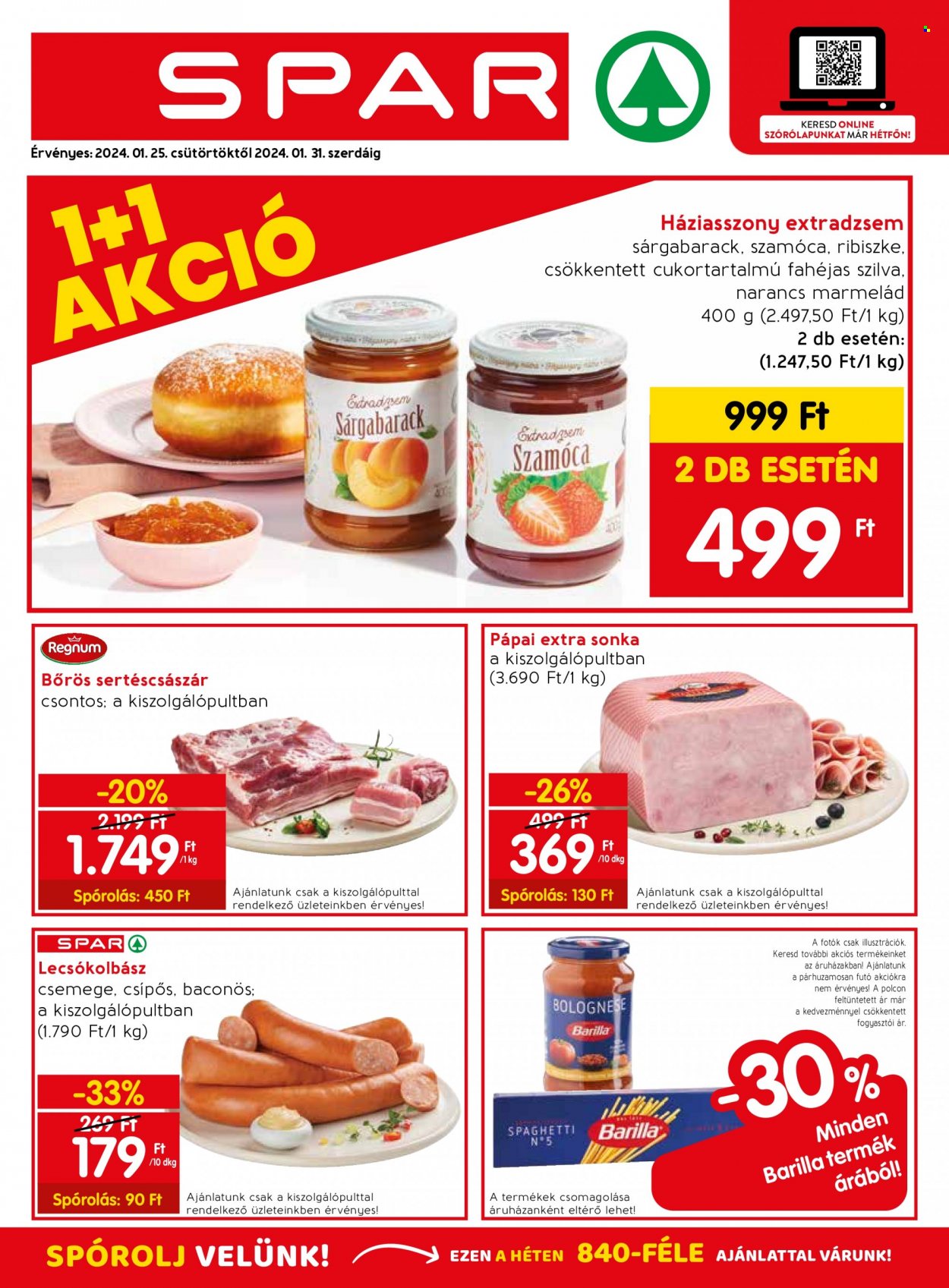 SPAR akciós újságok - 2024.01.25 - 2024.01.31. Oldal 1