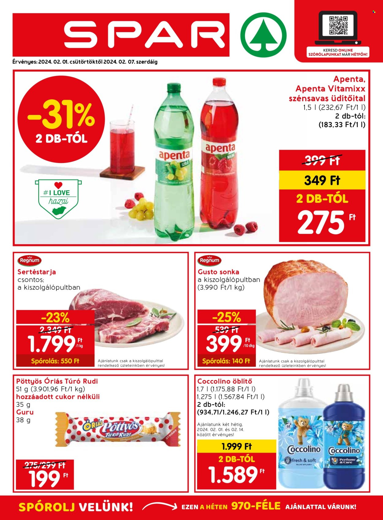 SPAR akciós újságok - 2024.02.01 - 2024.02.07. Oldal 1