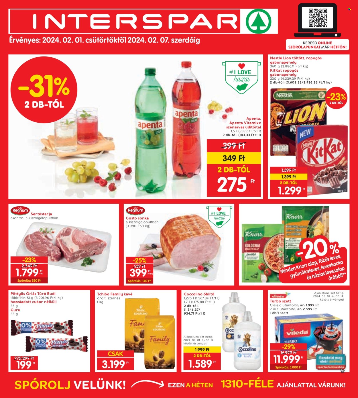 INTERSPAR akciós újságok - 2024.02.01 - 2024.02.07. Oldal 1