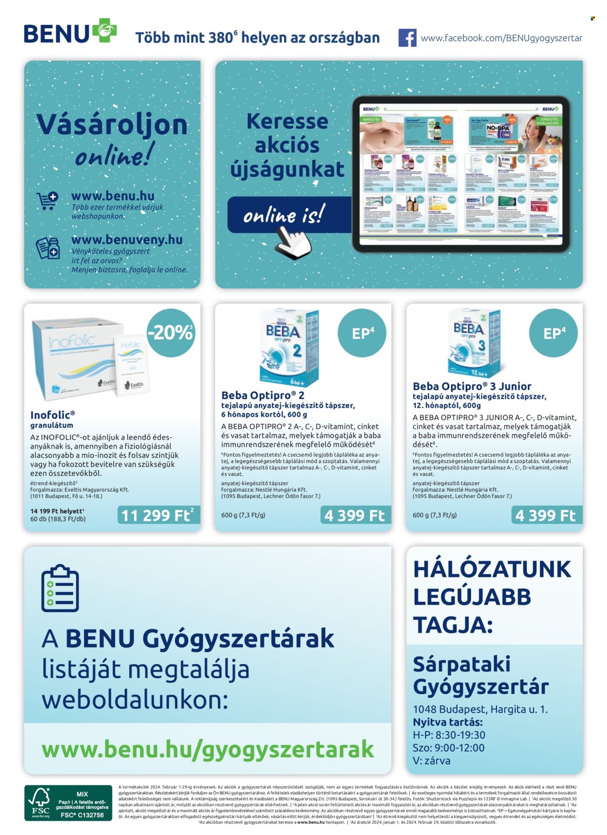 BENU Gyógyszertár akciós újságok - 2024.02.01 - 2024.02.29. Oldal 32