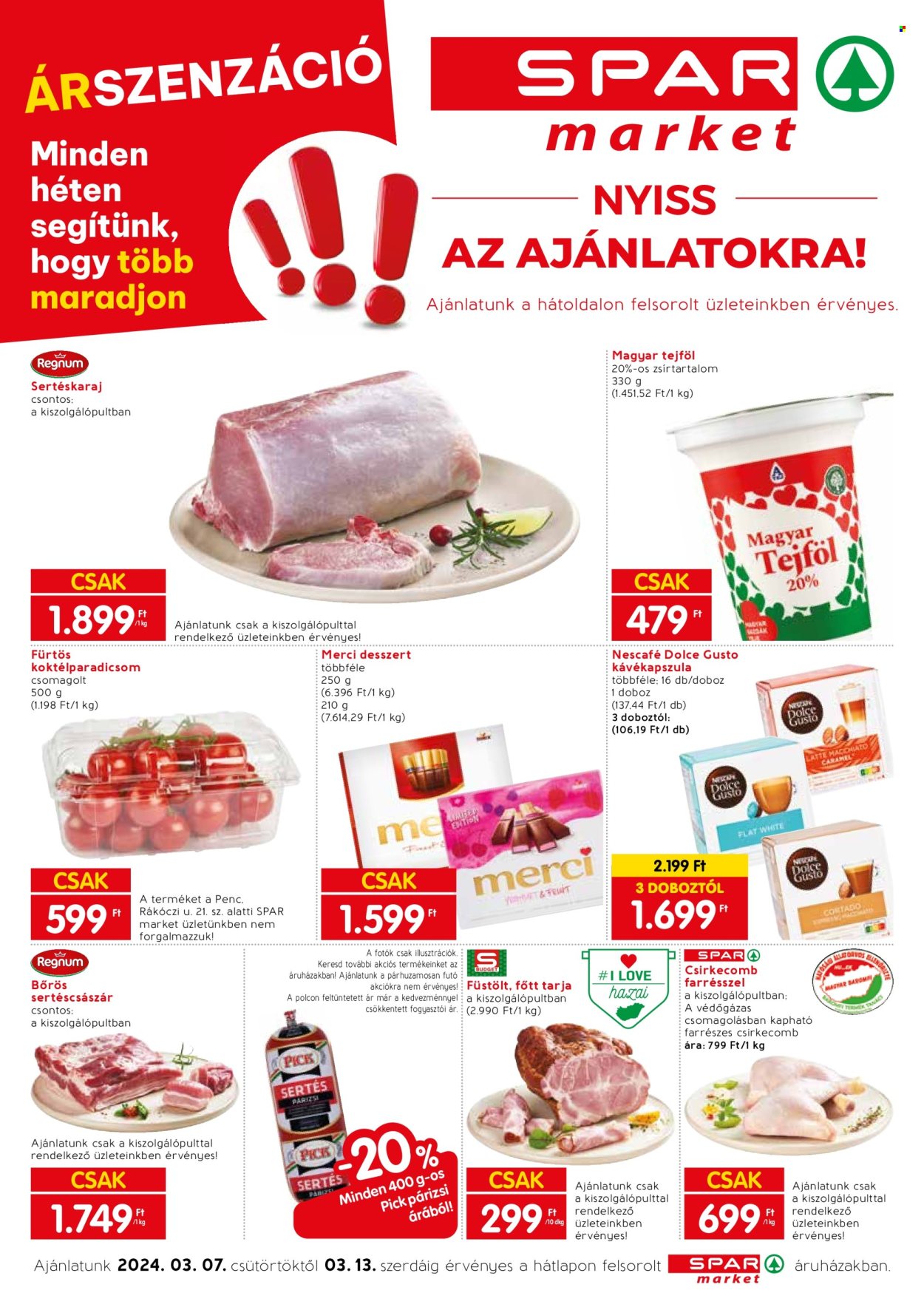 SPAR market akciós újságok - 2024.03.07 - 2024.03.13. Oldal 1