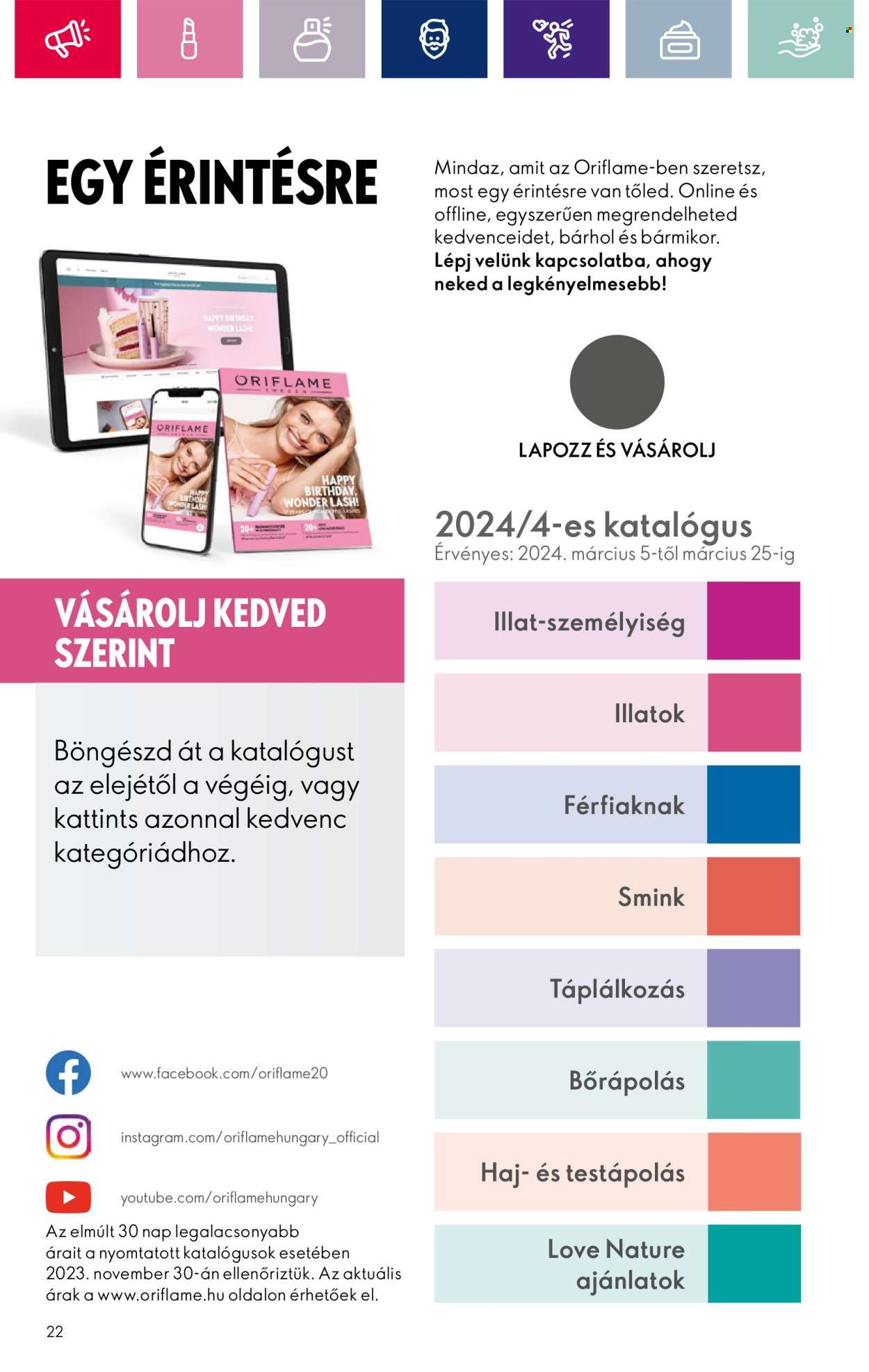 Oriflame akciós újságok - 2024.03.05 - 2024.03.25. Oldal 22