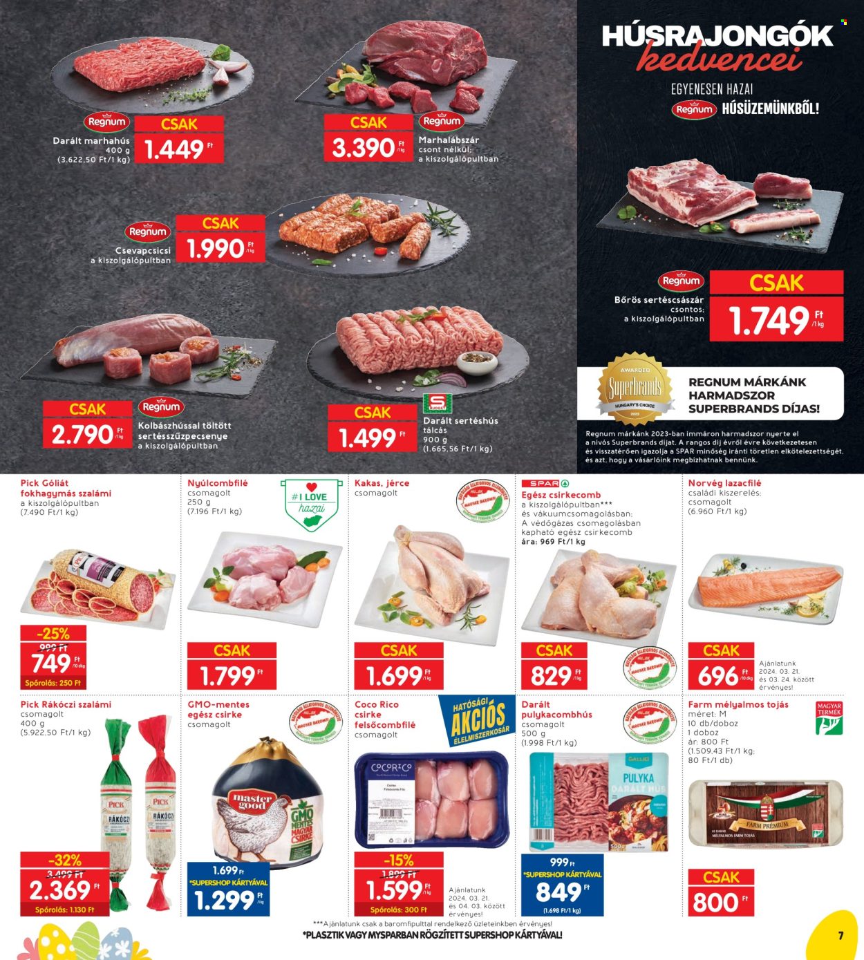 INTERSPAR akciós újságok - 2024.03.21 - 2024.03.30. Oldal 7