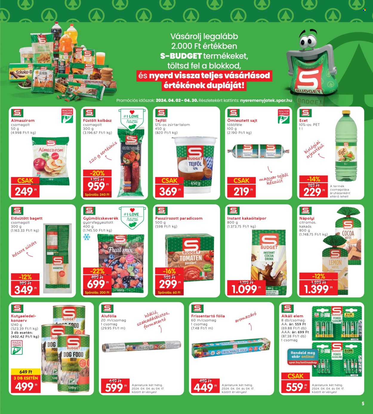 INTERSPAR akciós újságok - 2024.04.04 - 2024.04.10. Oldal 5