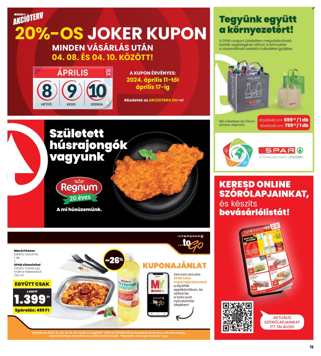 INTERSPAR akciós újságok - 2024.04.04 - 2024.04.10. Oldal 15