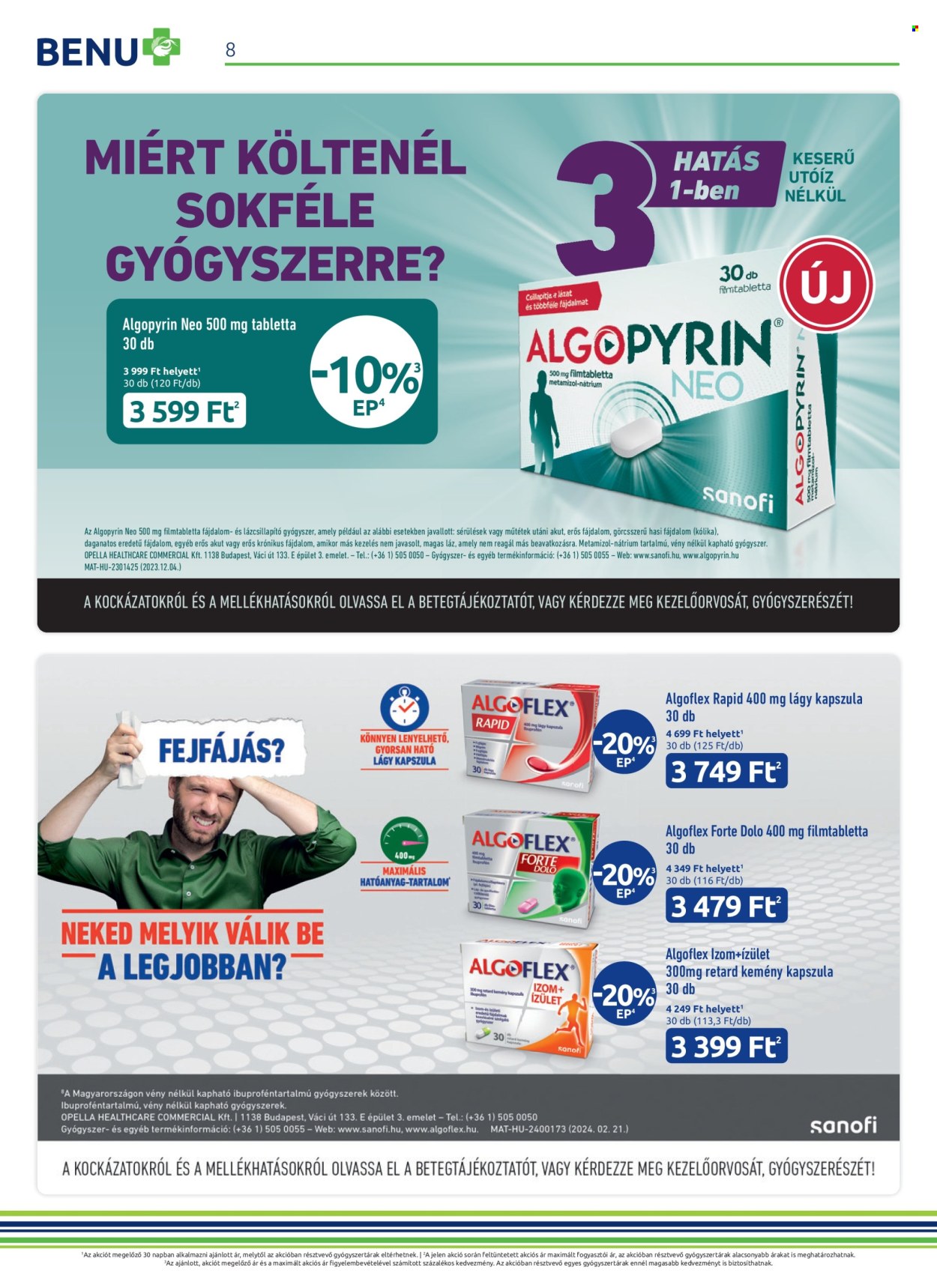 BENU Gyógyszertár akciós újságok - 2024.04.01 - 2024.04.30. Oldal 8