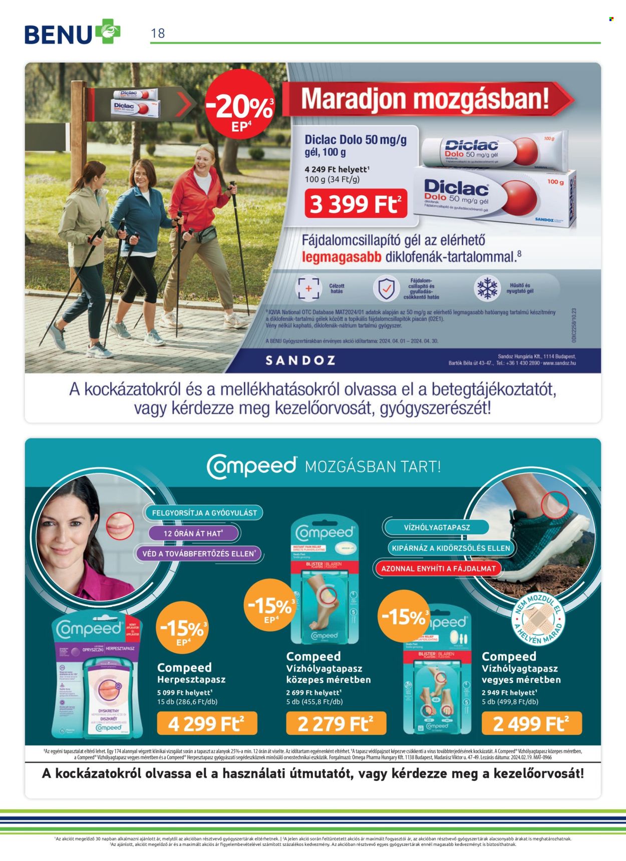 BENU Gyógyszertár akciós újságok - 2024.04.01 - 2024.04.30. Oldal 18
