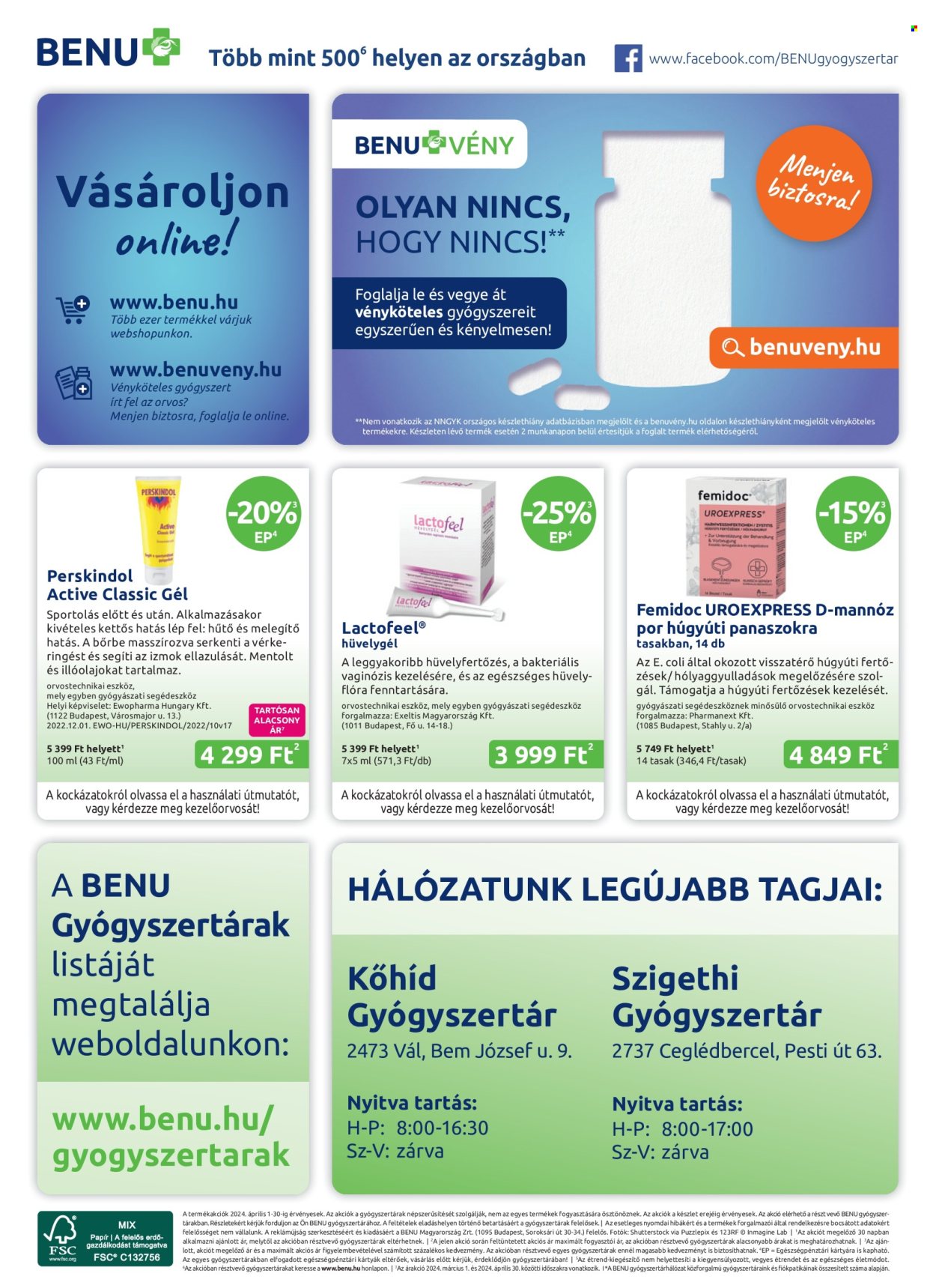 BENU Gyógyszertár akciós újságok - 2024.04.01 - 2024.04.30. Oldal 28