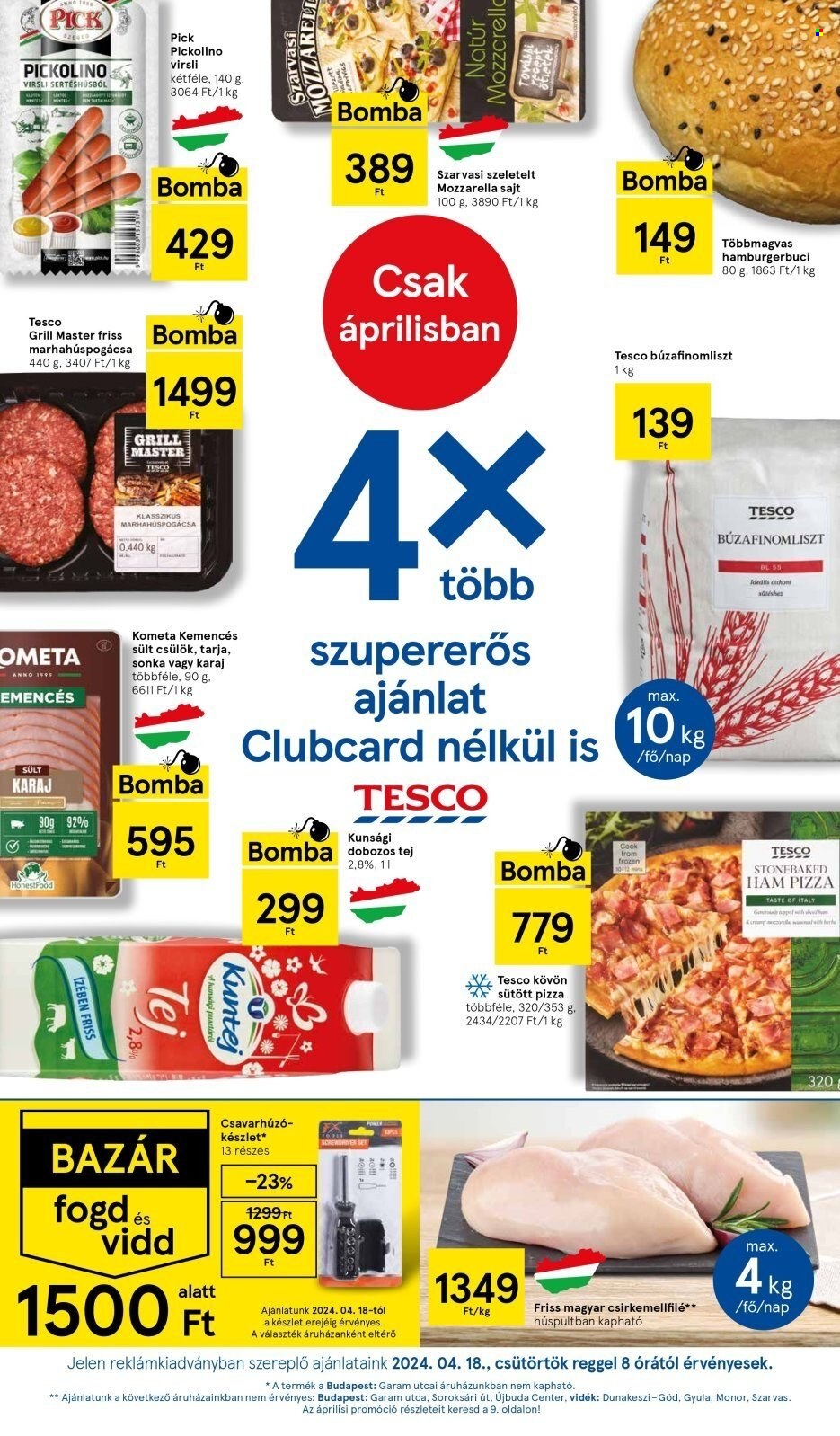 TESCO akciós újságok - 2024.04.18 - 2024.04.24. Oldal 1
