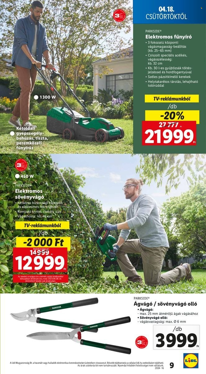 Lidl akciós újságok. Oldal 9