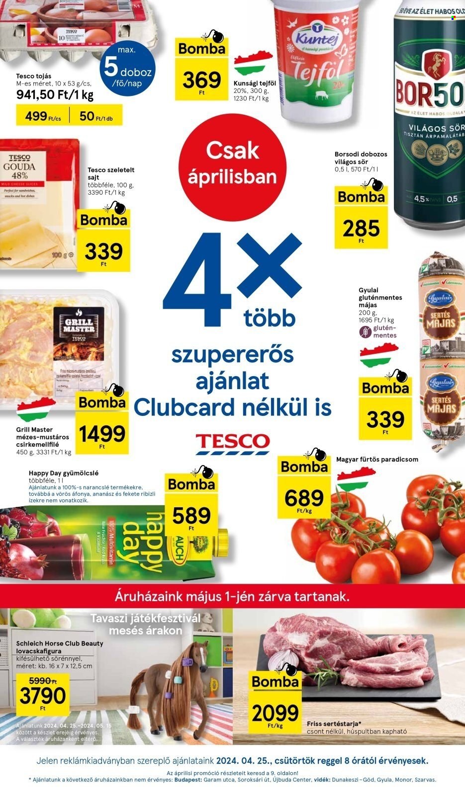 TESCO akciós újságok - 2024.04.25 - 2024.04.30. Oldal 1