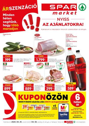 Újság SPAR market - 2024.04.25 - 2024.04.30.