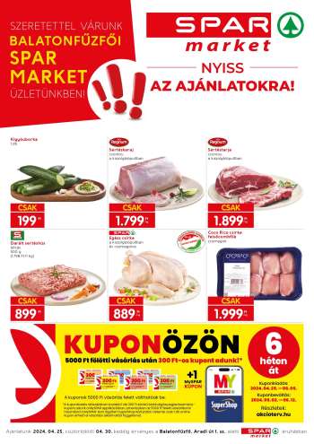 Újság SPAR market - 2024.04.25 - 2024.04.30.