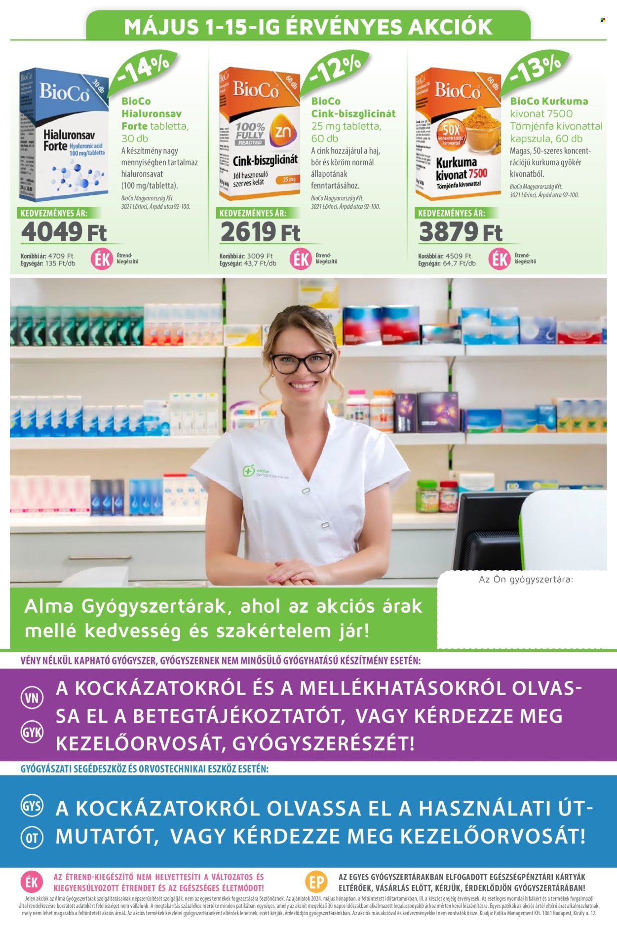 Alma Gyógyszertárak akciós újságok - 2024.05.01 - 2024.05.31. Oldal 20