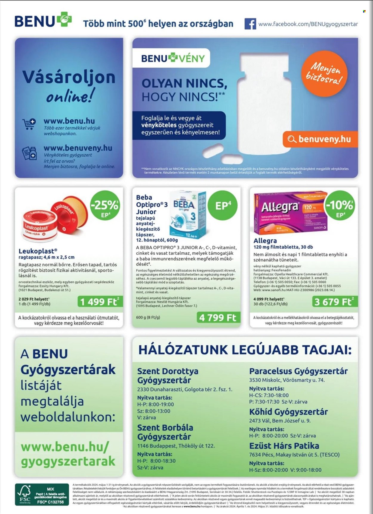 BENU Gyógyszertár akciós újságok - 2024.05.01 - 2024.05.31. Oldal 28