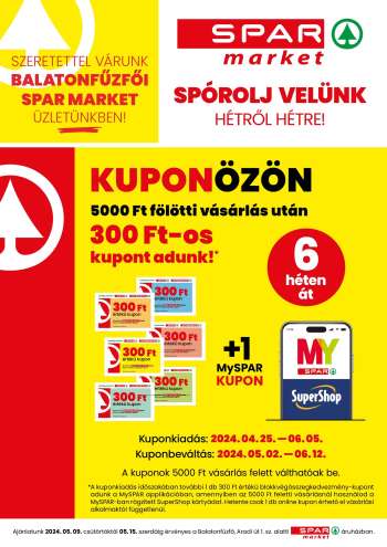 Újság SPAR market - 2024.05.09 - 2024.05.15.