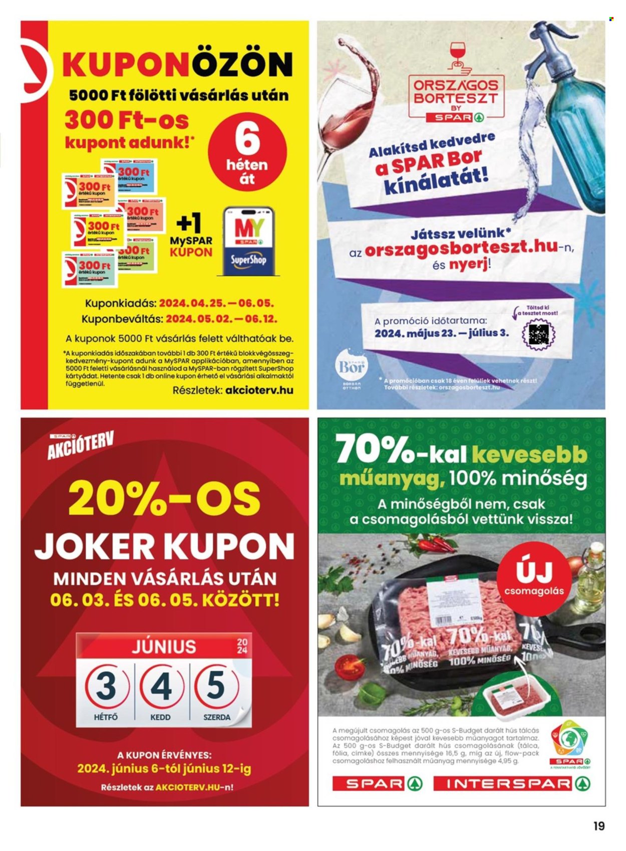 SPAR akciós újságok - 2024.05.30 - 2024.06.05. Oldal 19