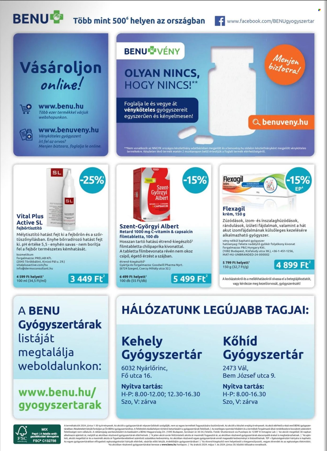 BENU Gyógyszertár akciós újságok - 2024.06.01 - 2024.06.30. Oldal 28