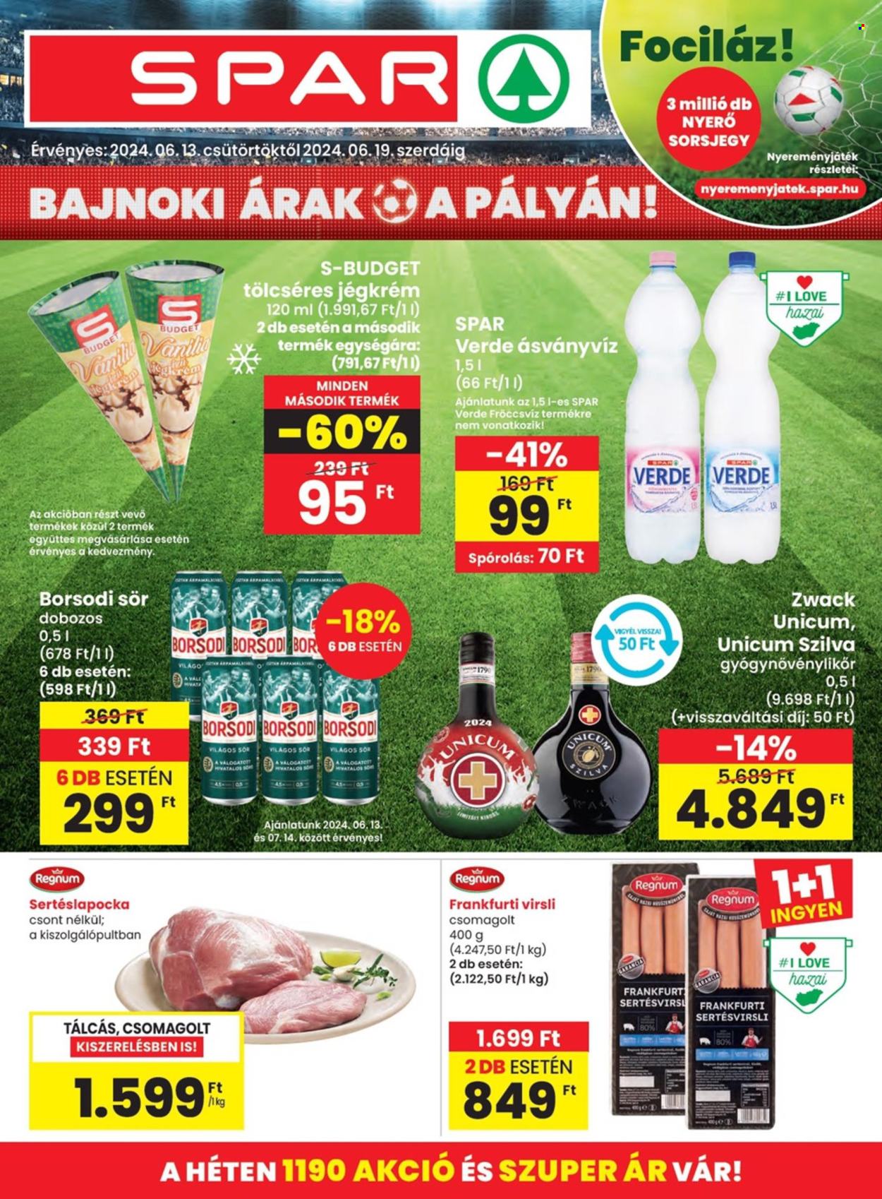 SPAR akciós újságok - 2024.06.13 - 2024.06.19. Oldal 1