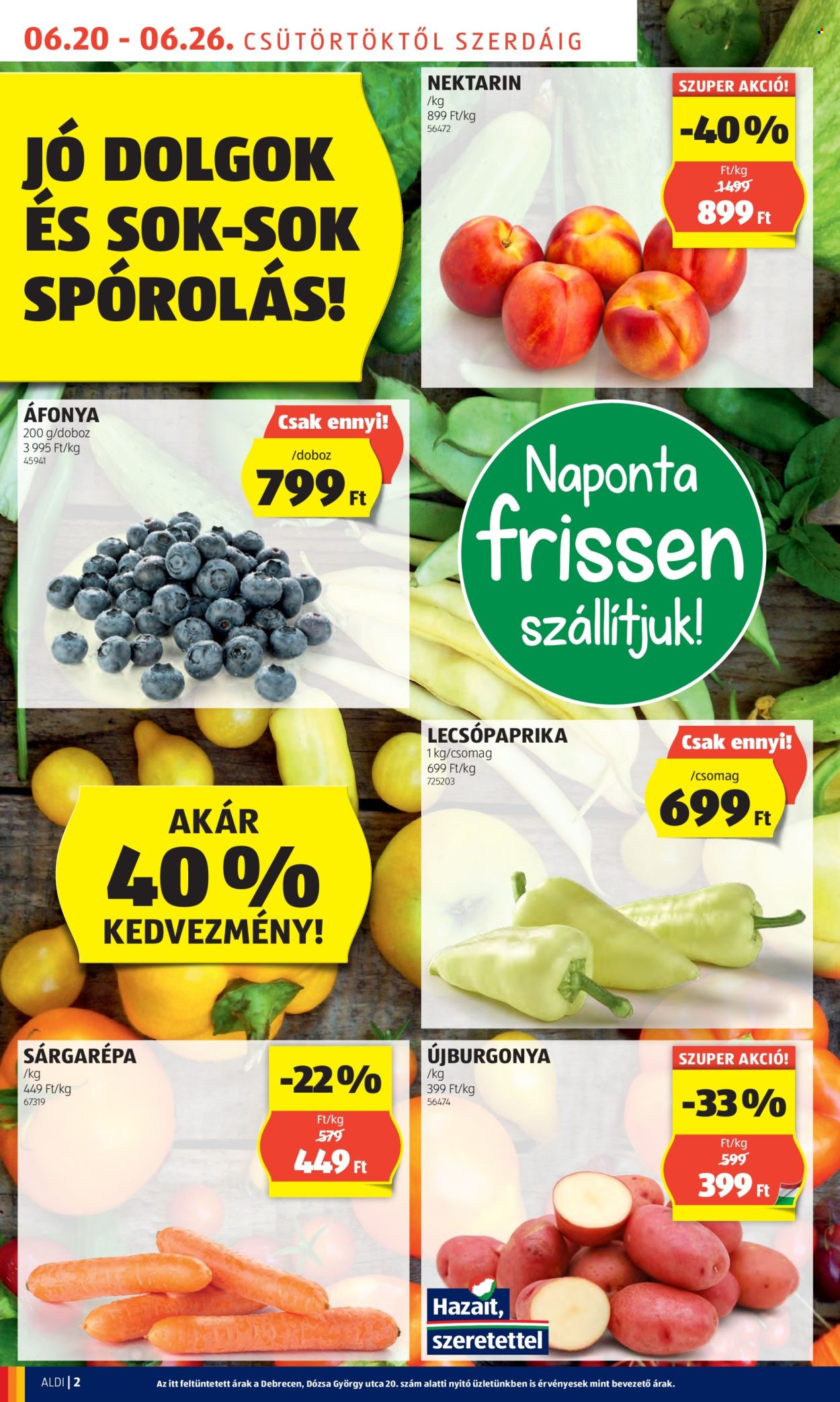 Aldi akciós újságok - 2024.06.20 - 2024.06.26. Oldal 2