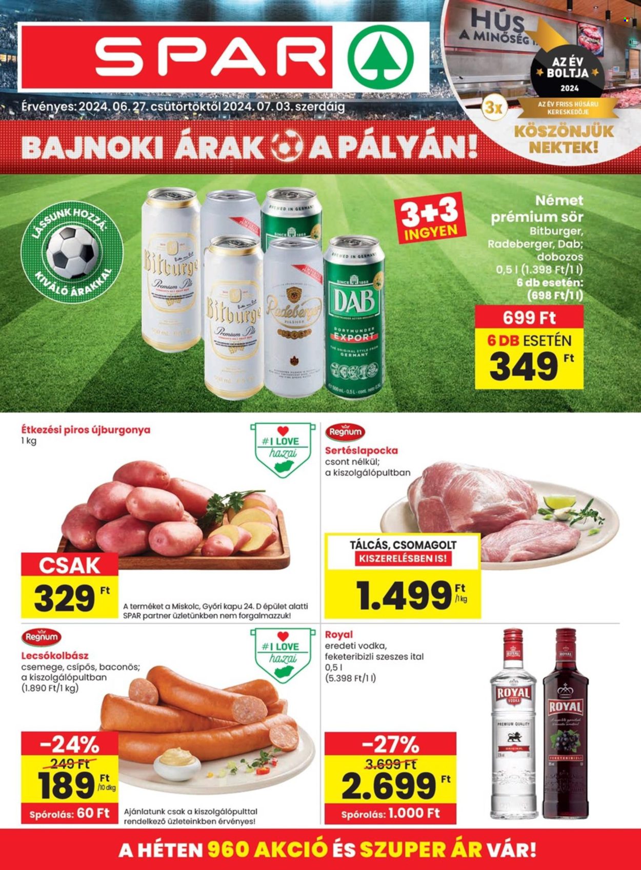 SPAR akciós újságok - 2024.06.27 - 2024.07.03. Oldal 1