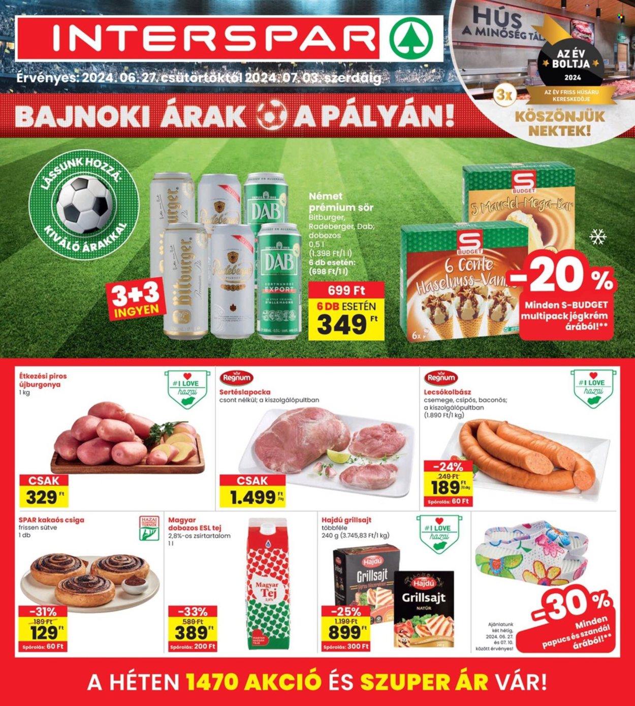 INTERSPAR akciós újságok - 2024.06.27 - 2024.07.03. Oldal 1