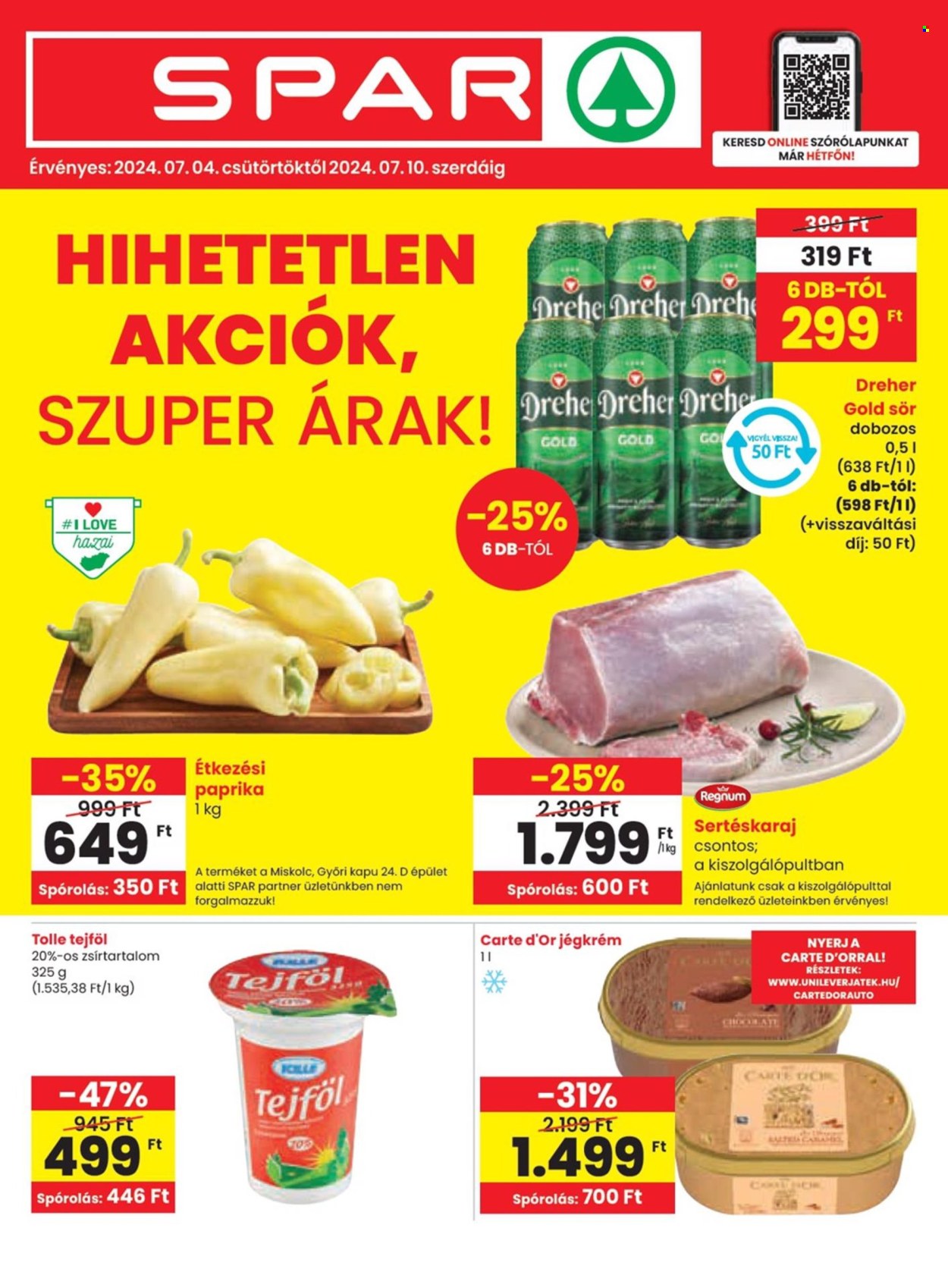 SPAR akciós újságok - 2024.07.04 - 2024.07.10. Oldal 1