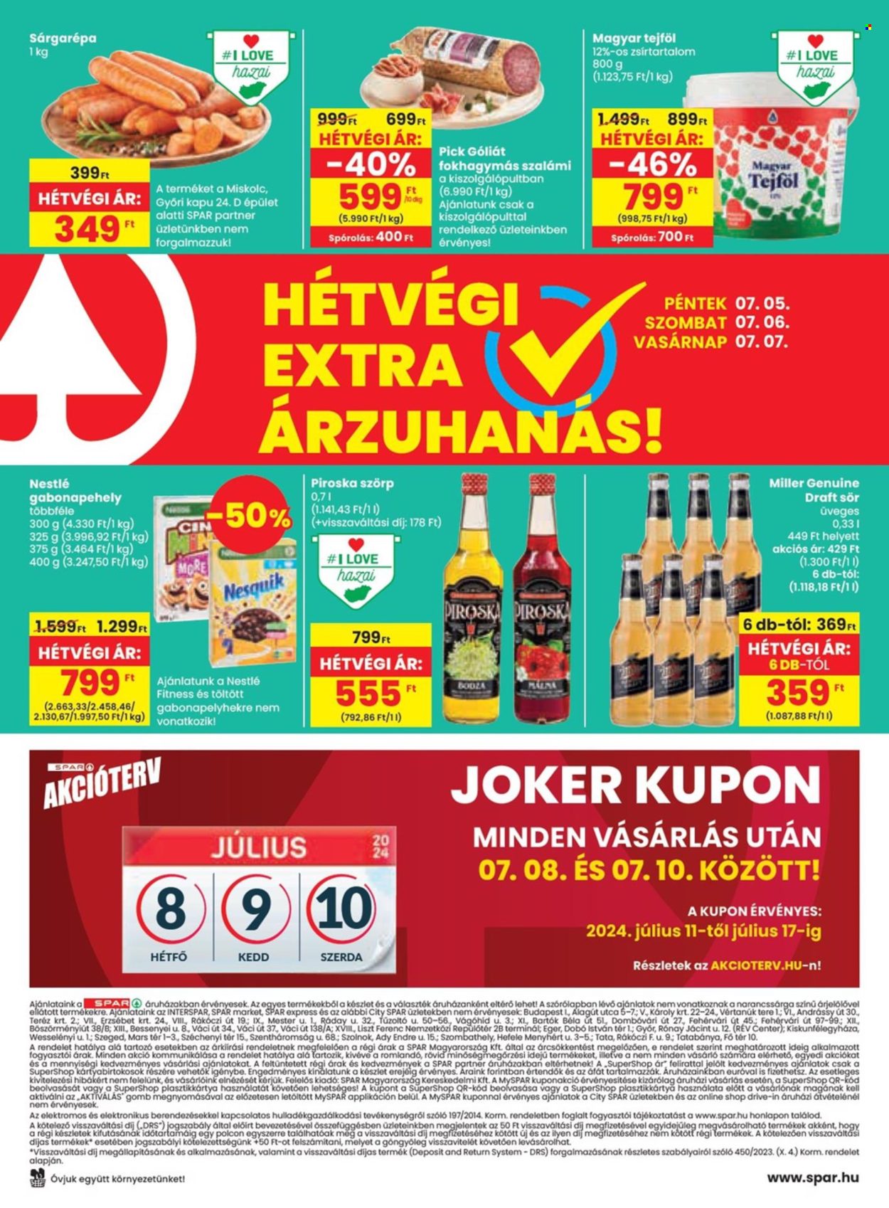 SPAR akciós újságok - 2024.07.04 - 2024.07.10. Oldal 20