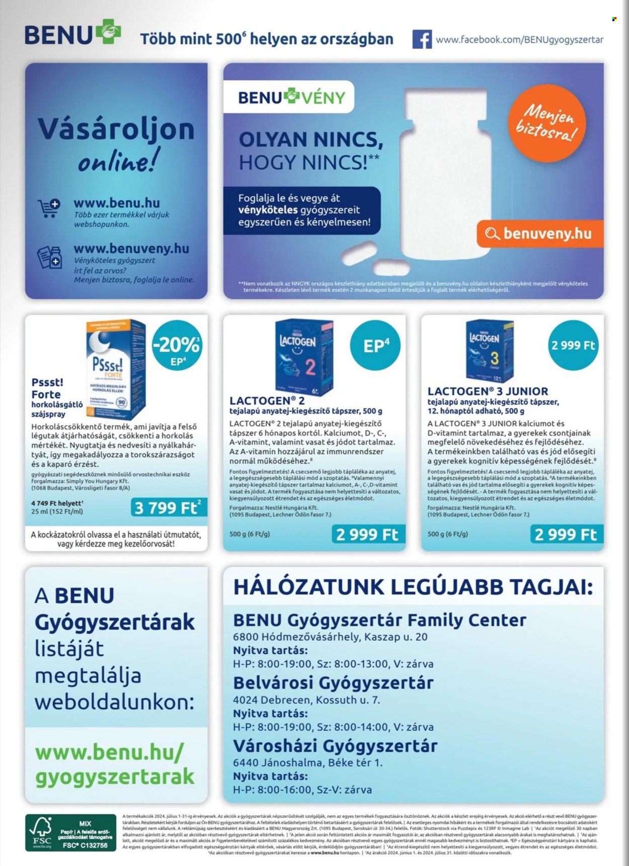 BENU Gyógyszertár akciós újságok - 2024.07.01 - 2024.07.31. Oldal 28